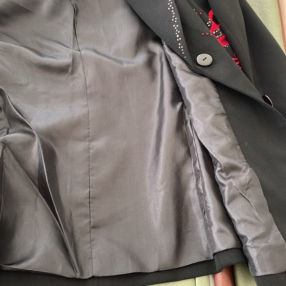 NWT BLACK/RED I LOVE YOU BLAZER - Picture 6 of 8